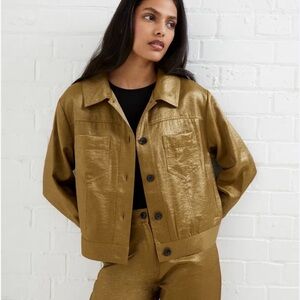 NWT French Connection Gold Women's Jacket